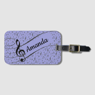 Schwarze Musik personalisiert Gepäckanhänger
