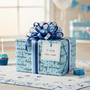 Schwarze Musik Zum Geburtstag Geschenkpapier