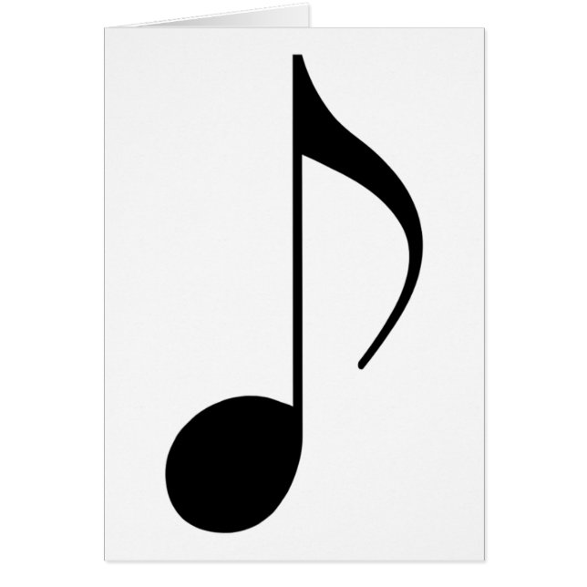 schwarze musikalische Note (Vorne)