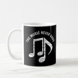 Schwarze Musiknoten Kaffeetasse