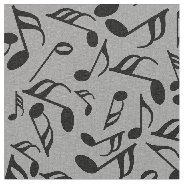 Schwarze Musiknoten Stoff (Nahaufnahme)