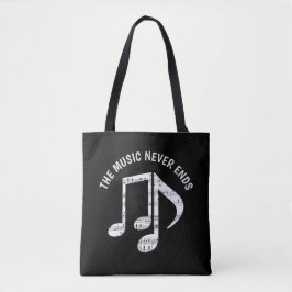 Schwarze Musiknoten Tasche