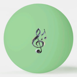 Schwarze Musiknoten Tischtennisball