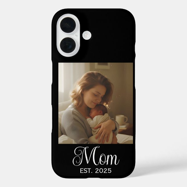 Schwarze Mutter etablierte Skript Foto Case-Mate iPhone 16 Hülle (Rückseite)