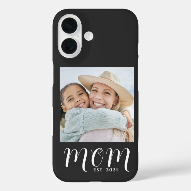 Schwarze Mutter etablierte Skript Foto Case-Mate iPhone 16 Hülle (Rückseite)