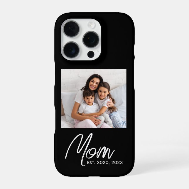 Schwarze Mutter etablierte Skript Foto Case-Mate  iPhone 16 Pro Hülle (Rückseite)