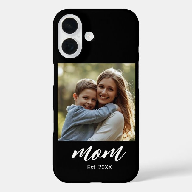 Schwarze Mutter etabliertes Skript Foto iPhone 16 Hülle (Rückseite)
