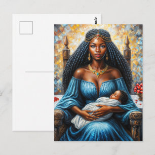 Schwarze Mutter mit Baby Erzulie Kunst Postkarte