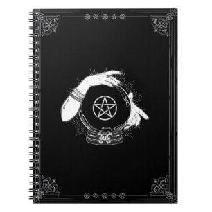 Schwarze Mystische Hellseherin Mystische Kristallk Notizblock
