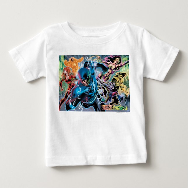Schwarze Nacht - Comic Baby T-shirt (Vorderseite)