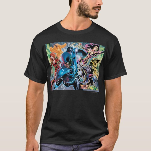 Schwarze Nacht - Comic T-Shirt (Vorderseite)