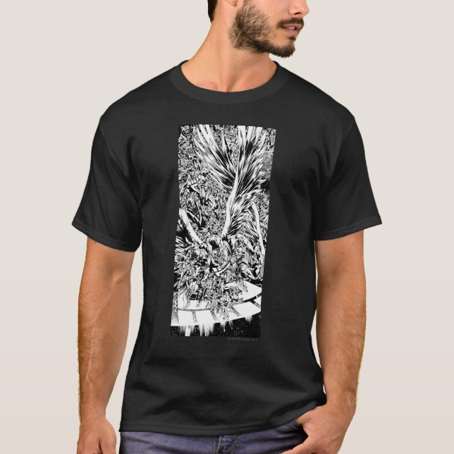 Schwarze Nacht - Schwarz und Weiß T-Shirt (Vorderseite)