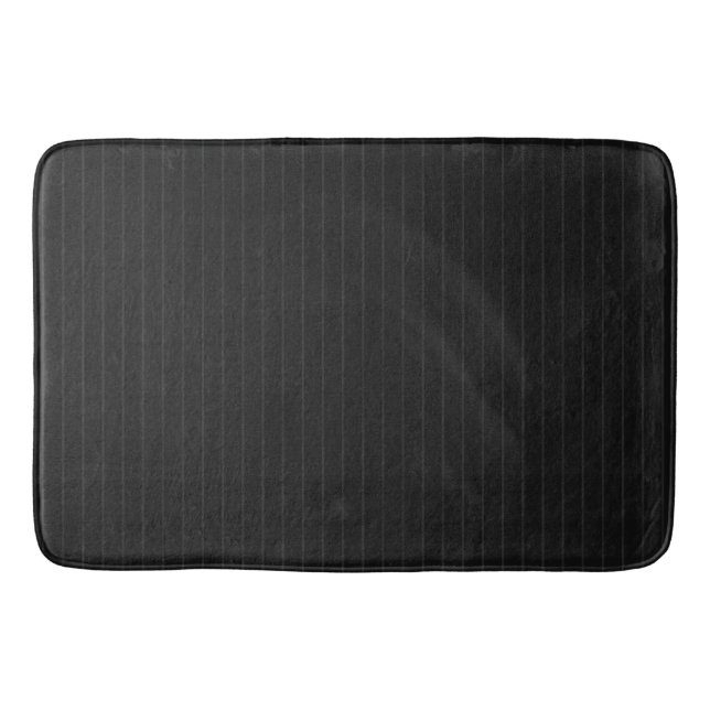Schwarze Nadelstreifen Badematte (Vorderseite)