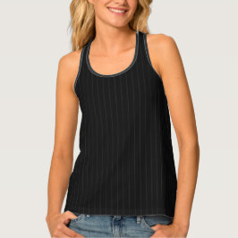 Schwarze Nadelstreifen Tanktop
