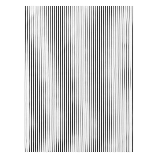 Schwarze Nadelstreifen-Tischdecke Tischdecke (Vorderseite)
