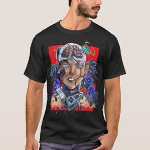 Schwarze Nerd-Kultur Cyberpunk Afrofuturismus Robo T-Shirt