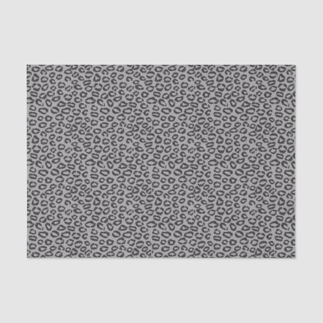 Schwarze Nettospitze mit Leopardmuster auf Weiß Seidenpapier (Vorderseite)