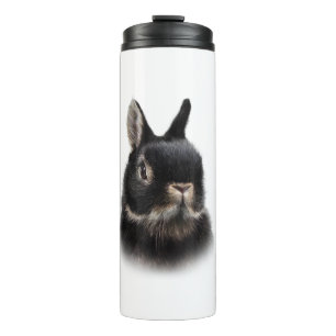 Schwarze Niederlande Zwerg Rabbit Bust Women's Uni Thermosbecher