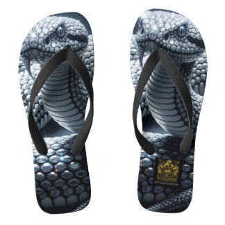 Schwarze Obsidian- und Diamant-Sandalen Flip Flops
