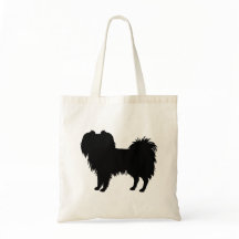 Schwarze (oder andere) Phalène-Hunde-Silhouette
