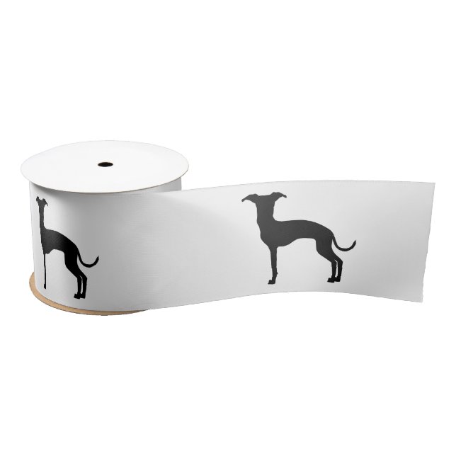 Schwarze (oder Ihre Farbe) italienische Greyhound- Satinband (Spule)