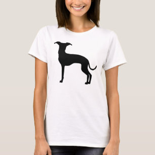 Schwarze (oder Ihre Farbe) italienische Greyhound- T-Shirt