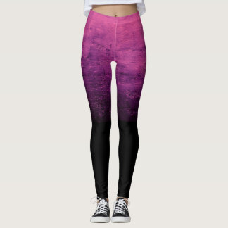 Schwarze Ombré-Struktur - Pink Leggings