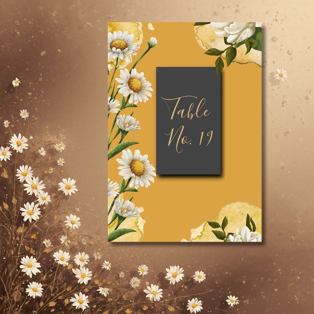 Schwarze Onyx Retro, weiße orange Margaret Table C Tischnummer (Von Creator hochgeladen)