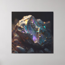 Schwarze Opal Ore Macro Leinwand