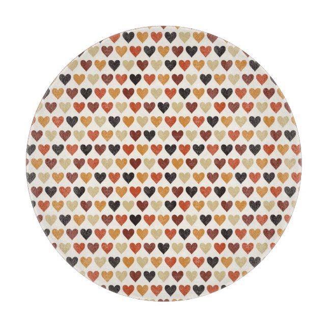 SCHWARZE ORANGE GOLD BEIGE FALL HEARS SCHNEIDEBRETT (Vorderseite)