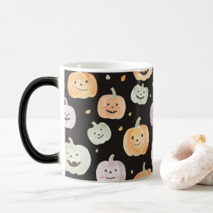 Schwarze Orange Minze Lavendel Kürbisse Halloween  Verwandlungstasse