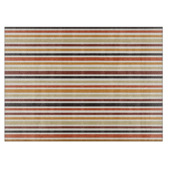 SCHWARZE ORANGE ROTE BROWN FALL STRIPEN SCHNEIDEBRETT (Vorderseite)