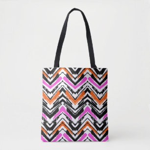 Schwarze, orange und rosa Hand gezeichnetes Tasche
