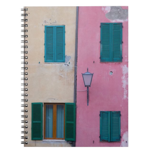 SCHWARZE OUTDOOR-SCONCE AUF PINK-GESTALTETE WAND NOTIZBLOCK (Vorderseite)