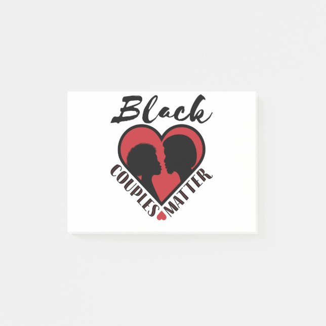 Schwarze Paare Materie Afrikanische Liebe Post-it Klebezettel (Vorderseite)