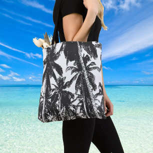 Schwarze Palmen mittlere Schultertasche Tasche