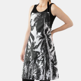 Schwarze Palmen Schürze