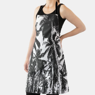 Schwarze Palmen Schürze