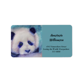 SCHWARZE PANDA-BEAR-ADRESSE ADRESSAUFKLEBER
