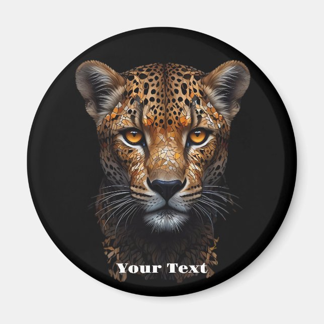 Schwarze Panther-Blüten: Blumenblüten: Kühlschrank Magnet (Vorne)