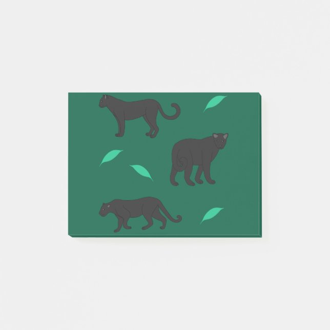 Schwarze Panther Post-it Klebezettel (Vorderseite)