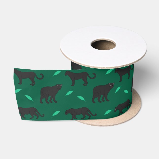 Schwarze Panther Satinband (Spule)