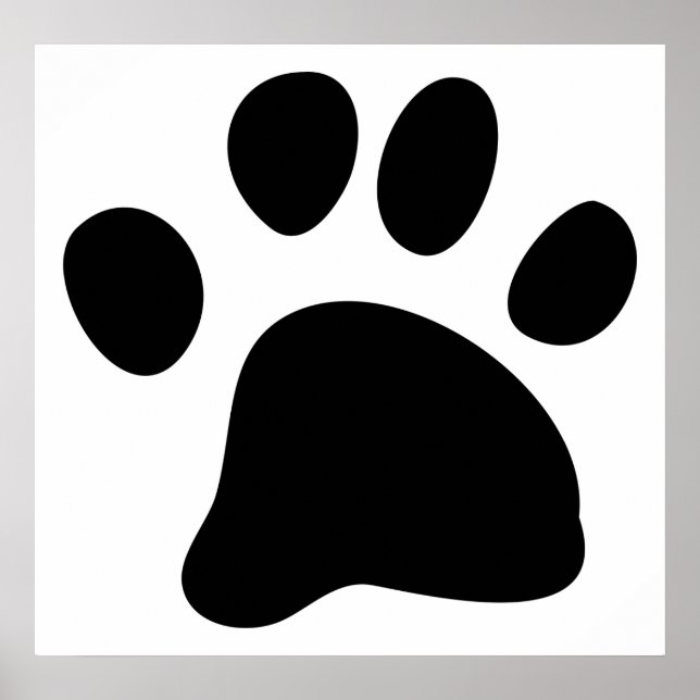 Schwarze Paw Poster (Vorne)