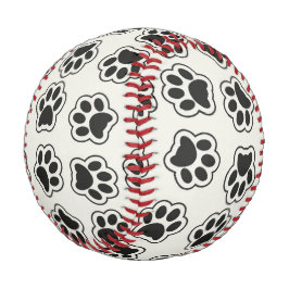 Schwarze Paws, Hundepfähle, Katzenpfähle, Kontur Baseball