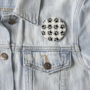 Schwarze Paws, Hundepfähle, Katzenpfähle, Kontur Button