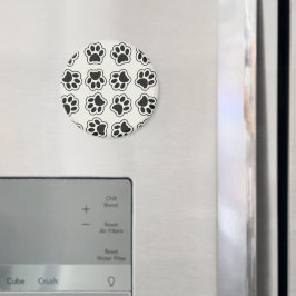 Schwarze Paws, Hundepfähle, Katzenpfähle, Kontur Magnet