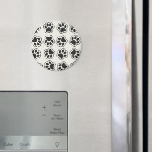 Schwarze Paws, Hundepfähle, Katzenpfähle, Kontur Magnet