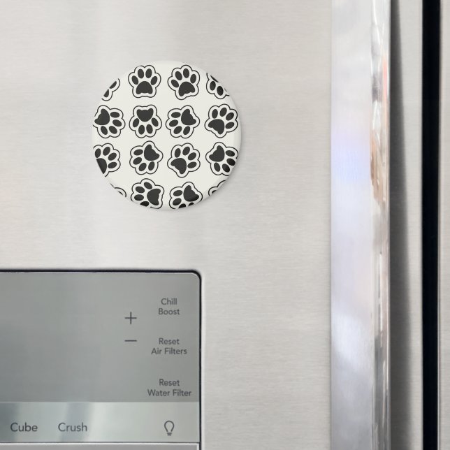 Schwarze Paws, Hundepfähle, Katzenpfähle, Kontur Magnet (In Situ (Kühlschrank))