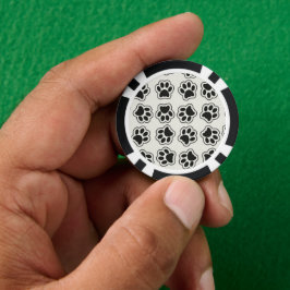 Schwarze Paws, Hundepfähle, Katzenpfähle, Kontur Pokerchips