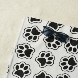 Schwarze Paws, Hundepfähle, Katzenpfähle, Kontur Strandtuch